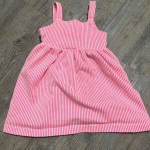 Zara Pink and White Striped Kids Dress